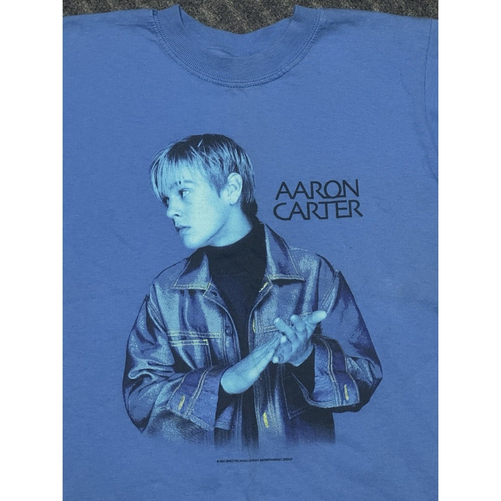 Vintage Y2K Aaron Carter T Shirt Size Large Youth - Picture 2 of 5